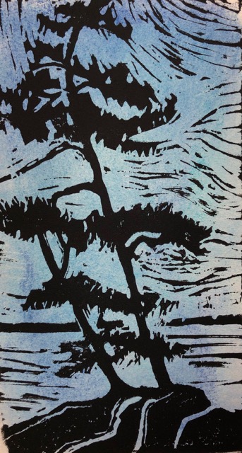 Pine Tree (Linocut Print)
