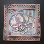 Stamped Tile-Single Cat